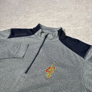 Ping Cleveland Cavaliers 1/4 ZIp Pullover Mens M Gray Sensorcool Embroidered NBA